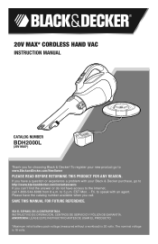 Black & Decker BDH2000L Instruction Manual