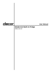 Dacor DRR24 Use and Care Manual