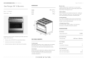 Fisher and Paykel RGV2-366-N_N Quick Reference guide