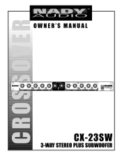 Nady CX-23SW Manual