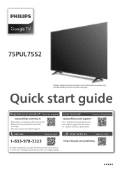 Philips 75PUL7552 Quick start guide