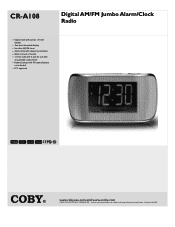 Coby CR-A108 Specsheet