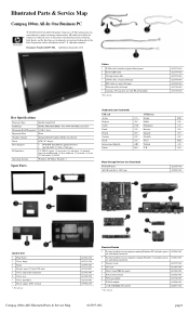 HP 100eu Illustrated Parts and Service Map - Compaq 100eu All-in-One PC