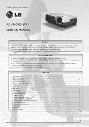 LG RD-JT40 Service Manual