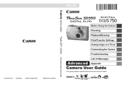 Canon SD550 PowerShot SD550 / DIGITAL IXUS 750 Camera User Guide Advanced