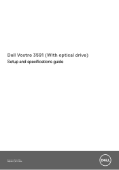 Dell Vostro 3591 With optical drive Setup and specifications guide