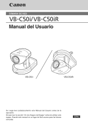 Canon VB-C50i/VB-C50iR VB-C50i/VB-C50iR User's Manual (Spanish version)