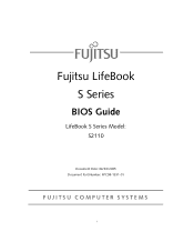 Fujitsu S2110 S2110 BIOS Guide
