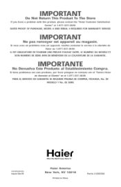 Haier HDB18EBS User Manual