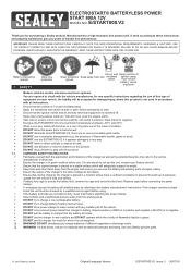 Sealey E/START800 Instruction Manual