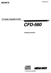 Sony CFD-560 Users Guide
