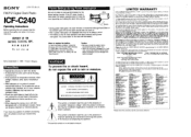 Sony ICF-C240 Primary User Manual