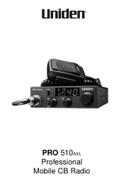 Uniden PRO510AXL English Owners Manual