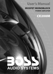 Boss Audio CE200M User Manual