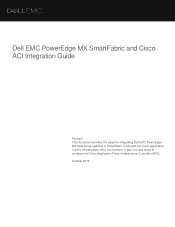 Dell PowerEdge MX840c EMC PowerEdge MX SmartFabric and Cisco ACI Integration Guide