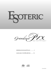 Esoteric Grandioso P1X SE Owners Manual DE IT