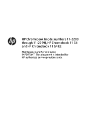 HP Chromebook 11 G4 EE Maintenance and Service Guide