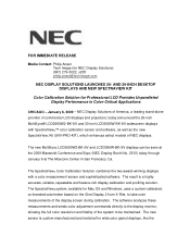 NEC LCD3090W-BK-SV MultiSync LCD3090W-BK-SV : press release