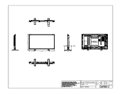 NEC P403-DRD Mechanical Drawing with stand