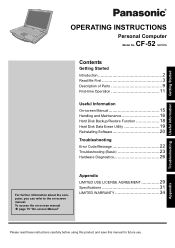 Panasonic CF-52PGNBX2M User Manual