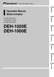 Pioneer DEH-1000 Operation Manual