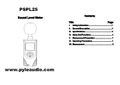 Pyle PSPL25 PSPL25 Manual 1