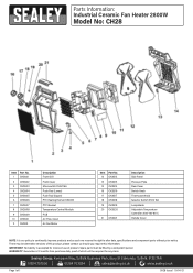 Sealey CH28 Parts Diagram