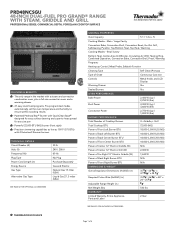Thermador PRD48NCSGU Product Specs