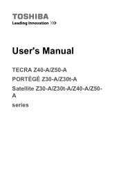 Toshiba Portege Z30 User Manual