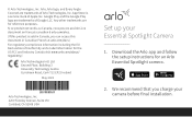 Arlo Essential Spotlight System Quick Start Guide