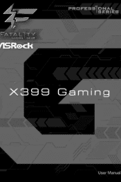ASRock Fatal1ty X399 Professional Gaming User Manual