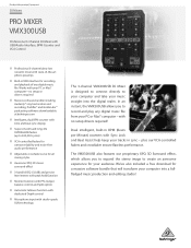 Behringer VMX300USB Product Information Document