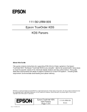 Epson TrueOrder KDS Epson TrueOrder KDS Parsers Guide