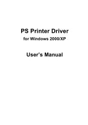 Kyocera KM-4800w KM-4800w PS Print Driver for Windows 2000/XP User's Manual