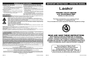 Lasko CU12510 User Manual