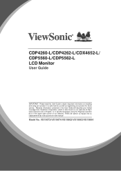 ViewSonic CDX4652-L CDP4260-L User Guide English