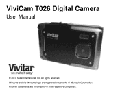 Vivitar T026 ViviCam T026 Camera Manual