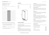 Fisher and Paykel RS2484SRK1 Quick Reference guide