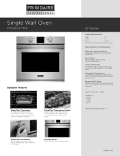 Frigidaire FPEW3077RF Product Specifications Sheet