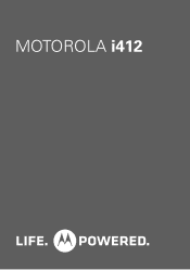 Motorola i412 User's Guide Boost