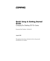 Compaq D310v Quick Setup & Getting Started Guide