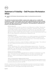 Dell Precision R7610 Statement of Volatility