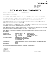 Garmin Garmin fleet 590 Declaration of Conformity