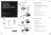 Lenovo S9e Laptop Setup Poster - IdeaPad S9e, S10e