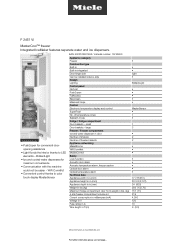 Miele F 2461 Vi Product sheet