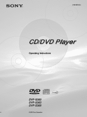 Sony DVP-S363 Operating Instructions (CD/DVD Component)