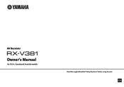 Yamaha RX-V381 RX-V381 Owner s Manual
