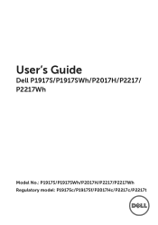 Dell P2217Wh Users Guide