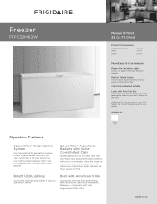 Frigidaire FFFC22M6QW Product Specifications Sheet