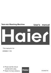 Haier HWM80-113S User Manual